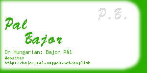 pal bajor business card